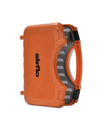 AIRFLO  COMPETITOR DOUBLE SIDED FLY BOX - SLOTTED FOAM  - ORANGE